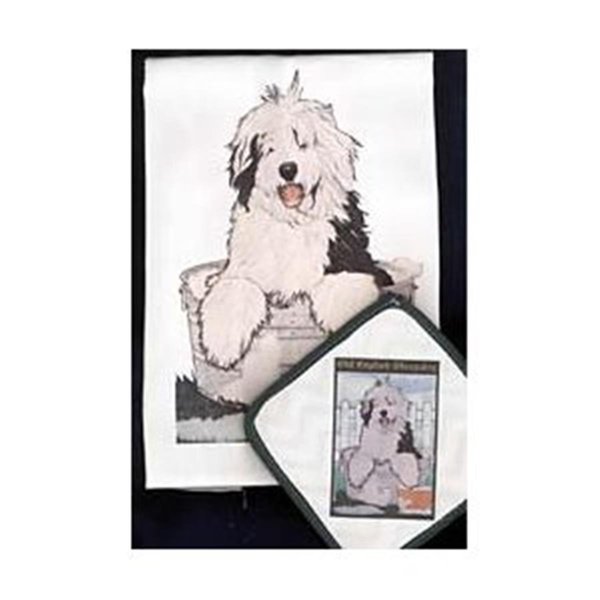 Bakebetter Dish Towel and Pot Holder Set - Old English Sheepdog BA2633791